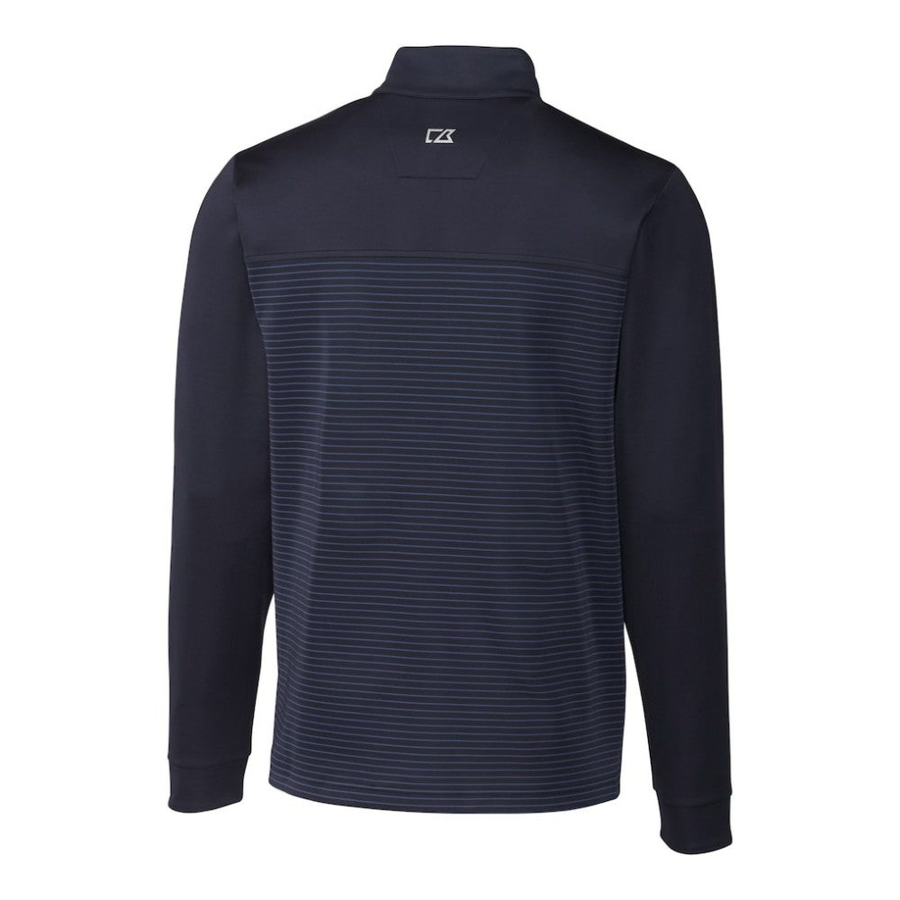 Minnesota Twins Cutter & Buck Big & Tall Traverse Stripe Stretch DryTec Quarter-Zip Top Lifestyle