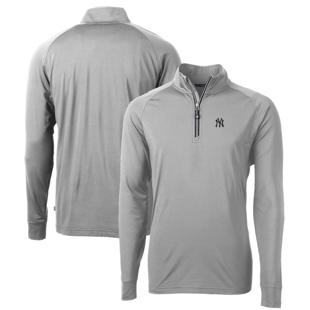 New York Yankees Cutter & Buck Big & Tall Adapt Eco Knit Stretch Recycled Quarter-Zip Pullover Top Online