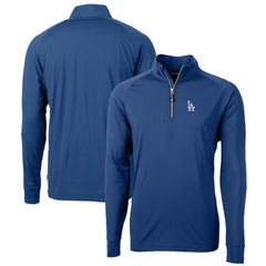 Los Angeles Dodgers Cutter & Buck Big & Tall Adapt Eco Knit Stretch Recycled Quarter-Zip Pullover Top Clearance