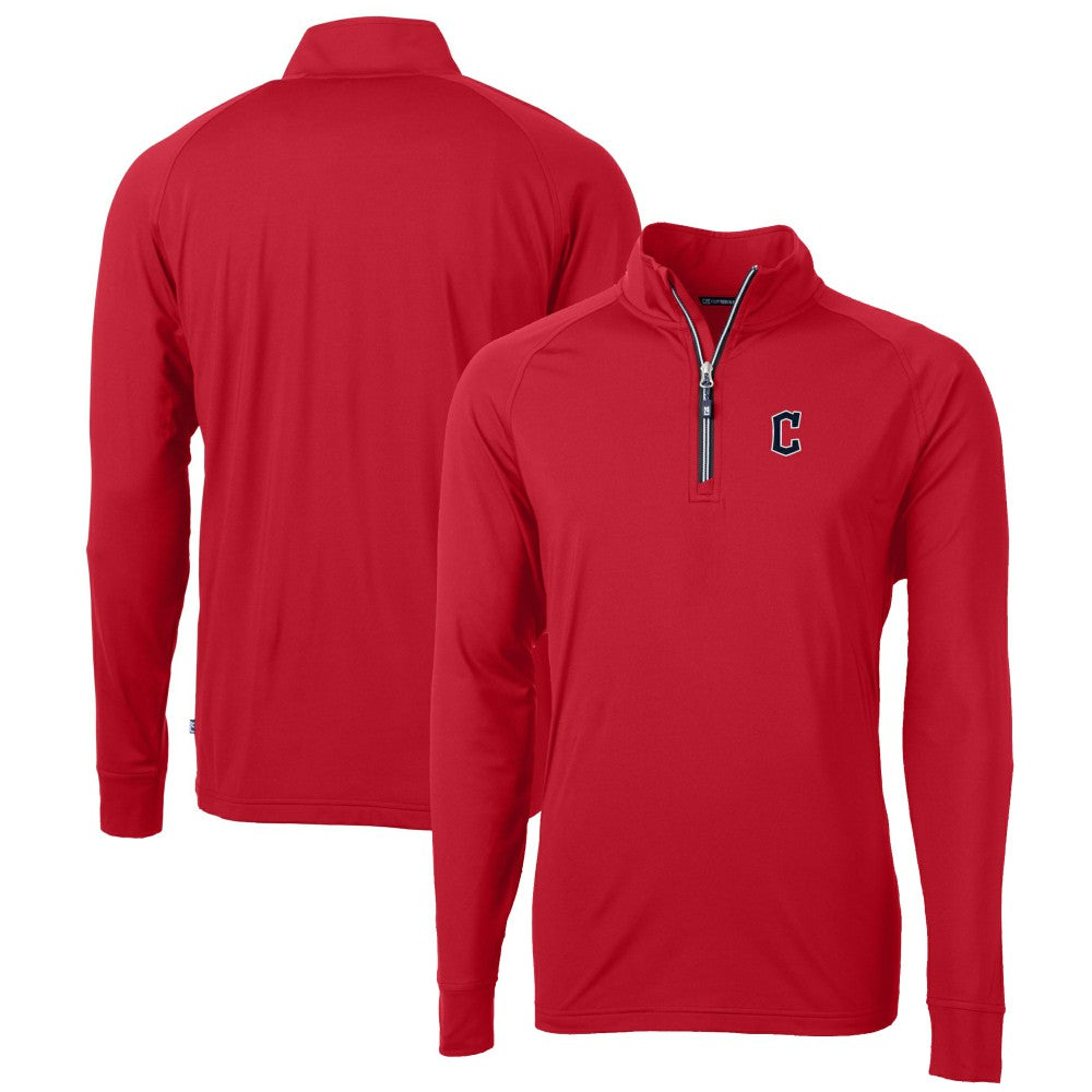 Cleveland Guardians Cutter & Buck Big & Tall Adapt Eco Knit Stretch Recycled Quarter-Zip Pullover Top discount