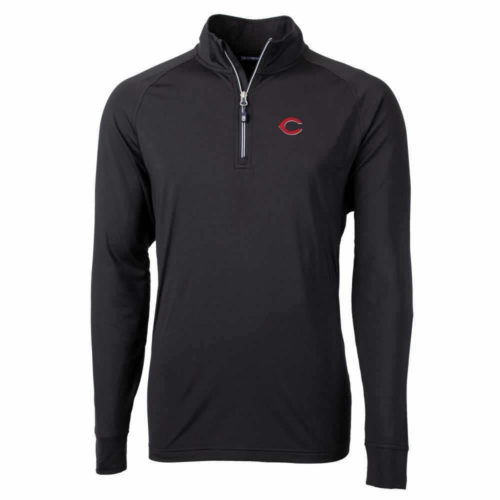 Cincinnati Reds Cutter & Buck Big & Tall Adapt Eco Knit Stretch Recycled Quarter-Zip Pullover Top discount