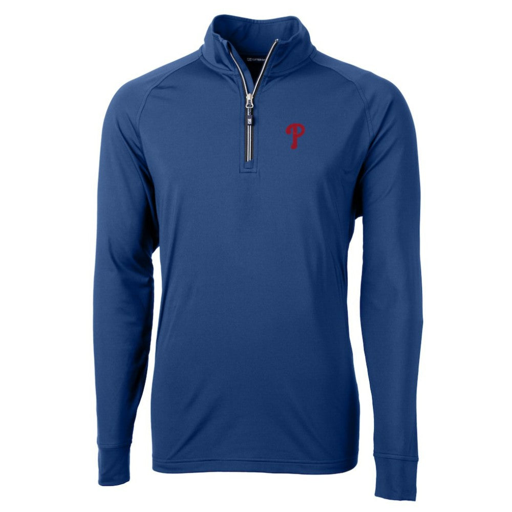 Philadelphia Phillies Cutter & Buck Big & Tall Adapt Eco Knit Stretch Recycled Quarter-Zip Pullover Top Near Me