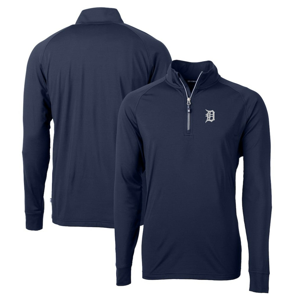 Detroit Tigers Cutter & Buck Big & Tall Adapt Eco Knit Stretch Recycled Quarter-Zip Pullover Top Near Me