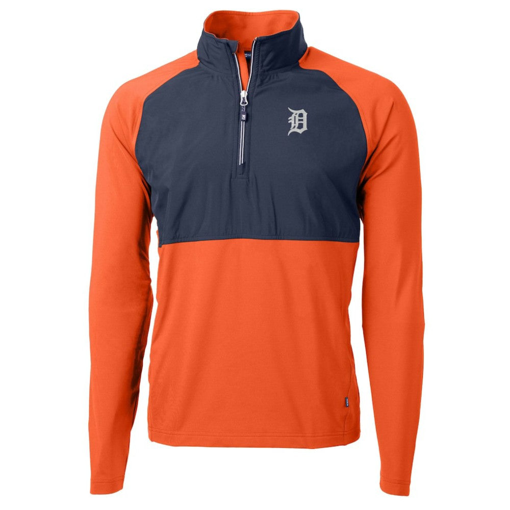 Detroit Tigers Cutter & Buck Adapt Eco Knit Hybrid Recycled Quarter-Zip Jacket Sale