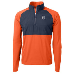 Detroit Tigers Cutter & Buck Adapt Eco Knit Hybrid Recycled Quarter-Zip Jacket Sale