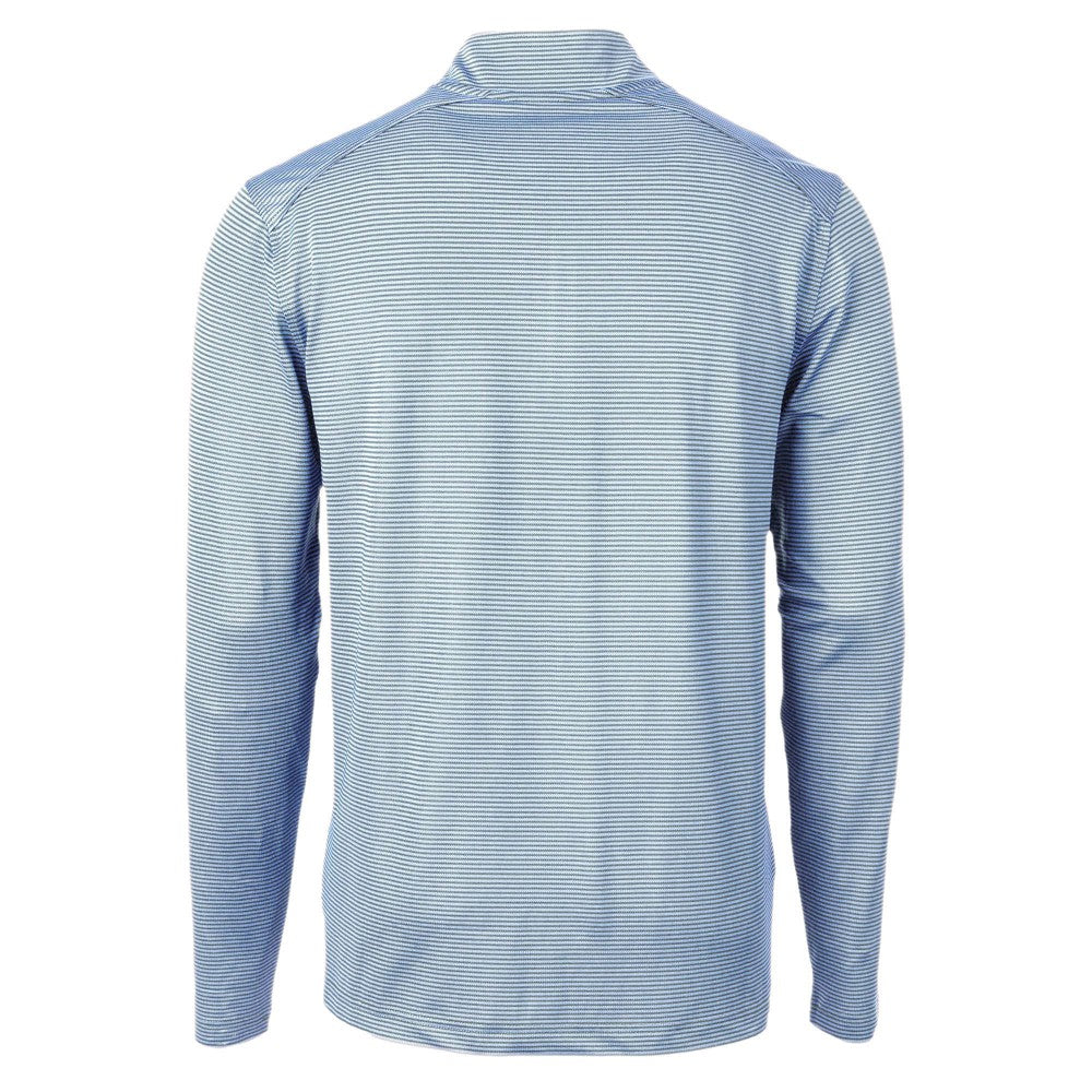 Kansas City Royals Cutter & Buck Virtue Eco Pique Micro Stripe Recycled Quarter-Zip Pullover Top for sale