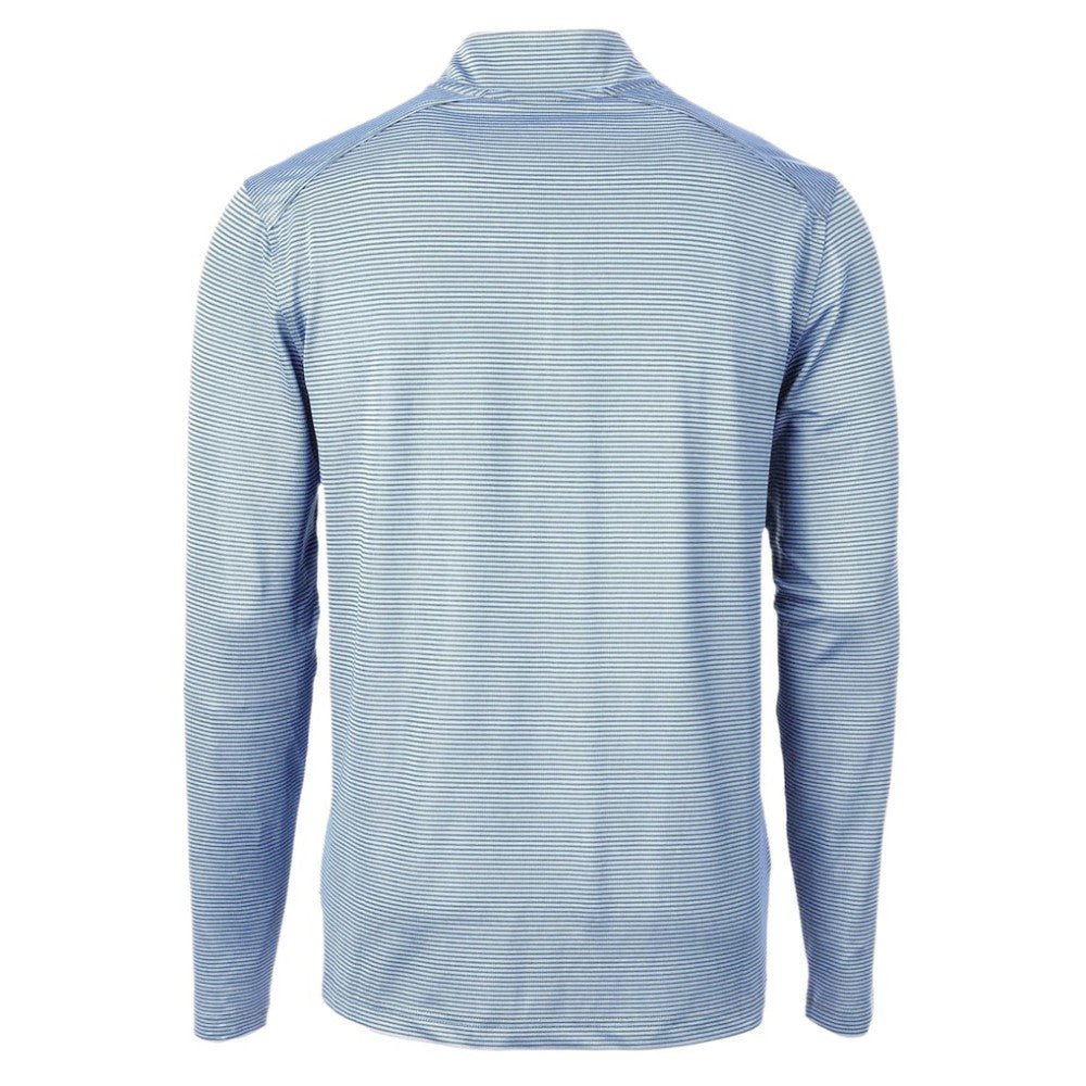 Tampa Bay Rays Cutter & Buck Virtue Eco Pique Micro Stripe Recycled Quarter-Zip Pullover Top Online