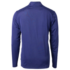 Kansas City Royals Cutter & Buck Virtue Eco Pique Micro Stripe Recycled Quarter-Zip Pullover Top Lifestyle