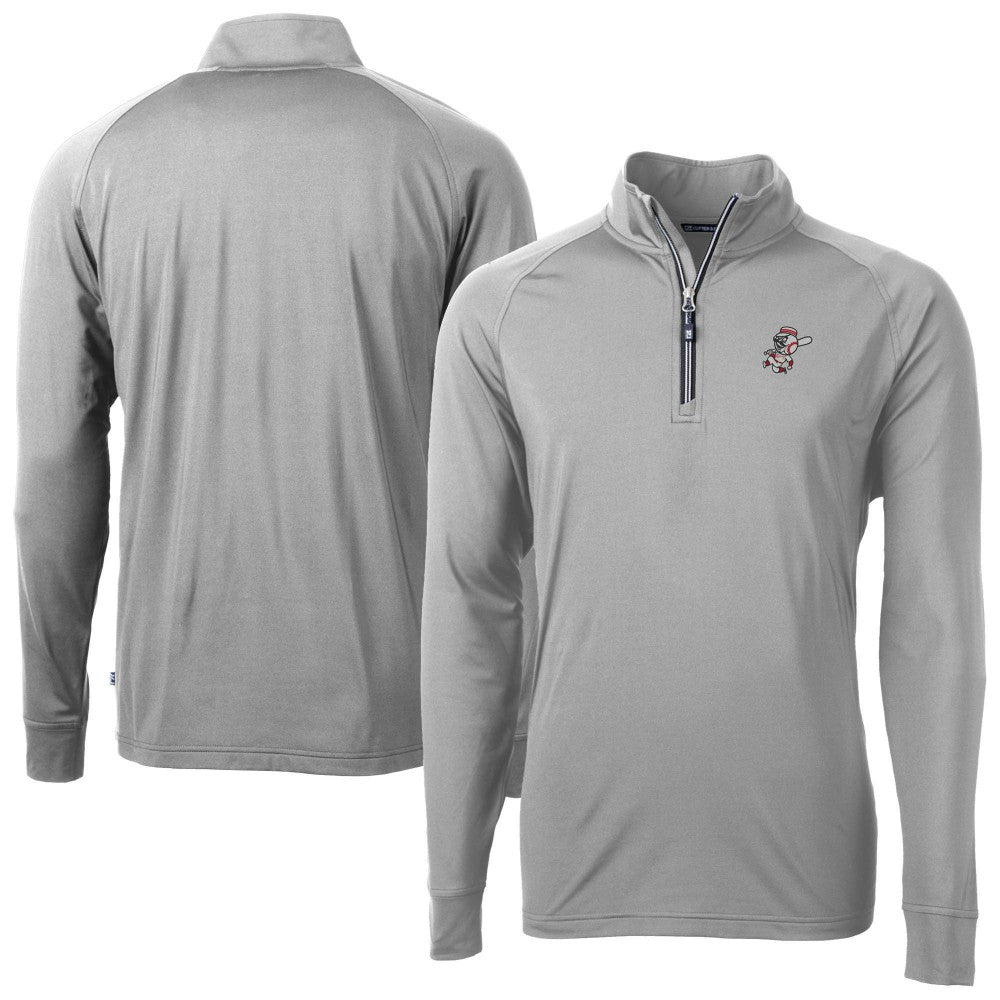 Cincinnati Reds Cutter & Buck Mr. Redlegs Adapt Eco Knit Stretch Recycled Quarter-Zip Pullover Top Near Me