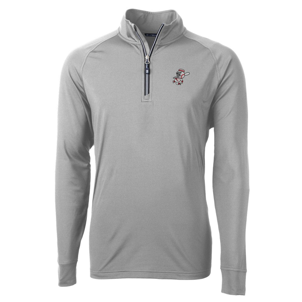 Cincinnati Reds Cutter & Buck Mr. Redlegs Adapt Eco Knit Stretch Recycled Quarter-Zip Pullover Top Near Me