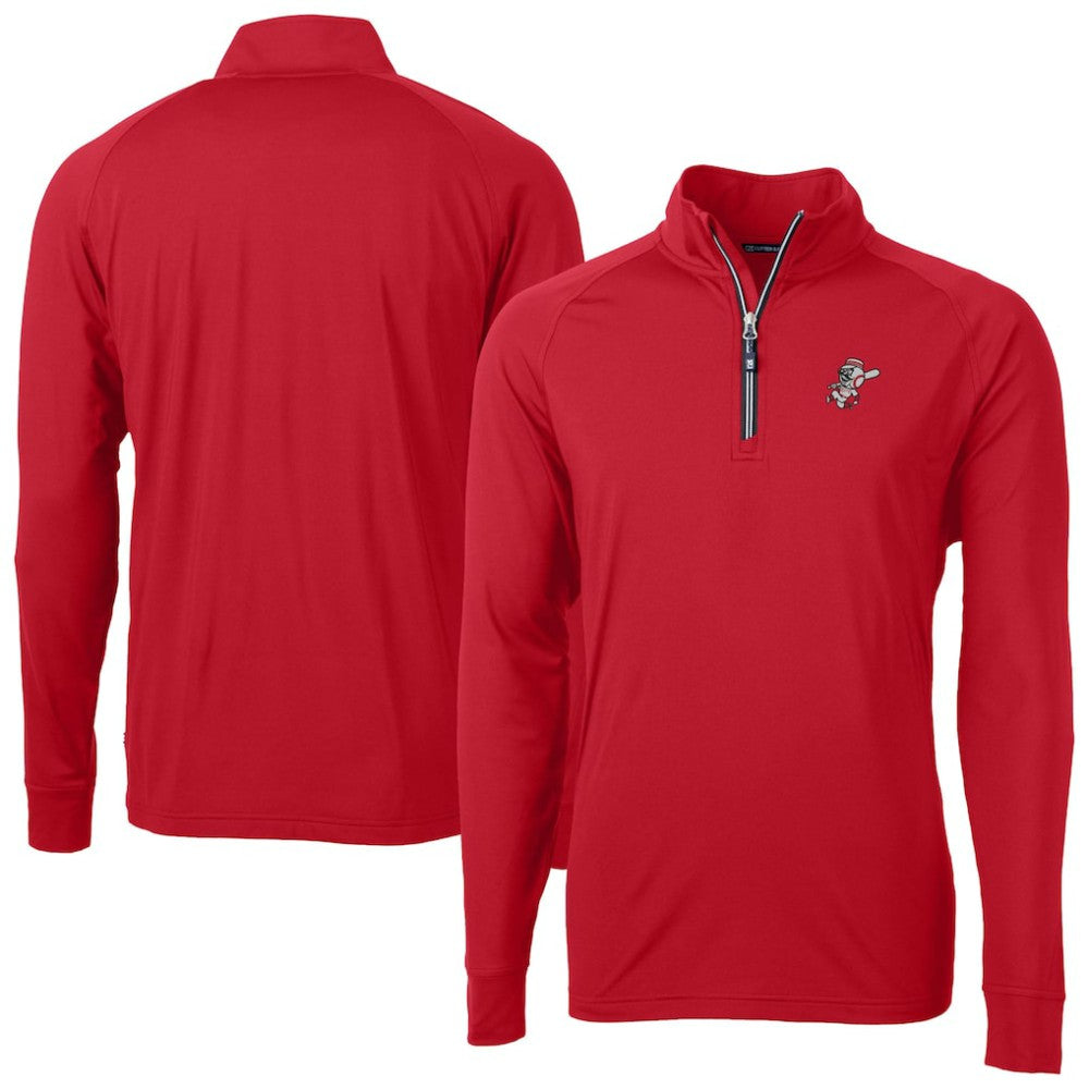 Cincinnati Reds Cutter & Buck Patriotic Logo Adapt Eco Knit Stretch Recycled Quarter-Zip Pullover Top Near Me