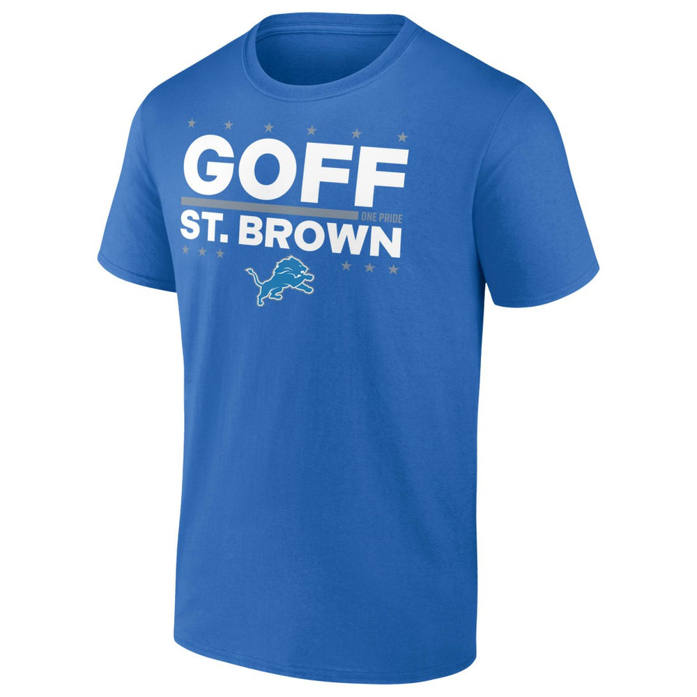 Jared Goff & Amon-Ra St. Brown Detroit Lions Election Players T-Shirt Blue - NFL