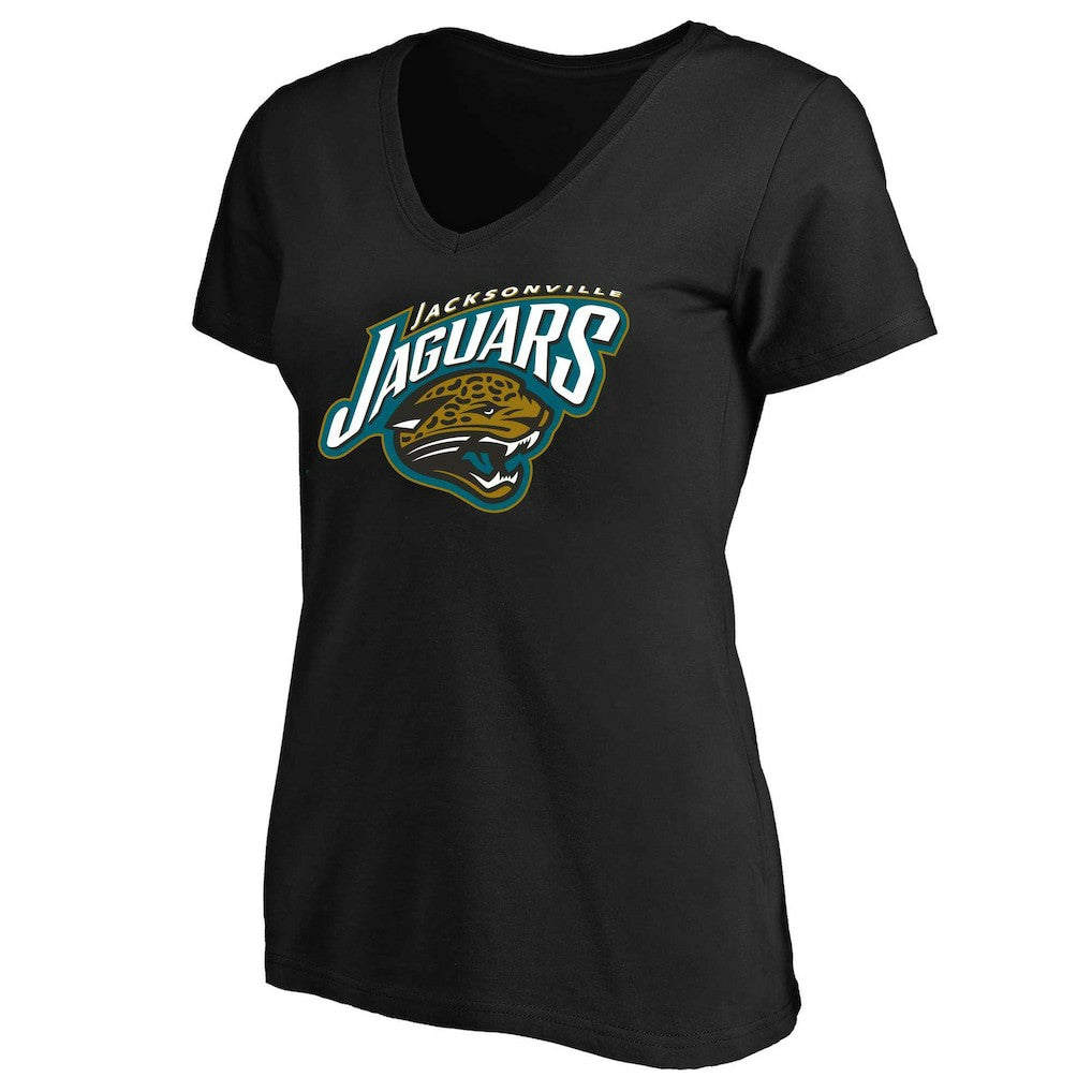 Jacksonville Jaguars Women's Plus Size Classic Logo T-Shirt Black - Mitchell & Ness