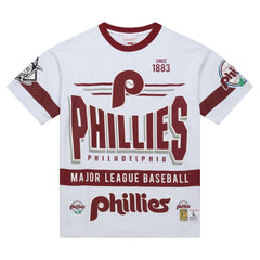 Philadelphia Phillies Mitchell & Ness Cooperstown Collection Team Origins Premium T-Shirt On Sale