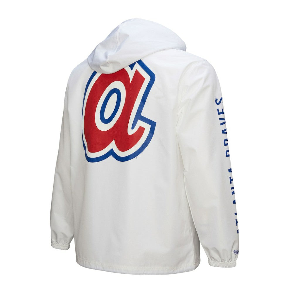 Atlanta Braves Mitchell & Ness Vintage Full-Snap Hooded Coaches Jacket Near Me