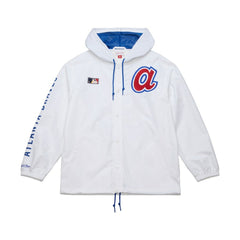 Atlanta Braves Mitchell & Ness Vintage Full-Snap Hooded Coaches Jacket Near Me