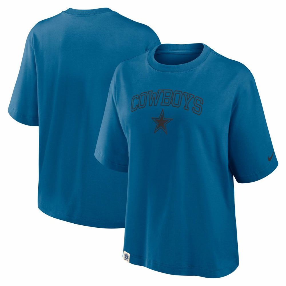 Dallas Cowboys Women's Glory Arch Boxy T-Shirt Blue - Nike