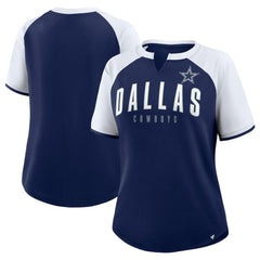 Dallas Cowboys Women's Height Advantage T-Shirt Navy/White - Fanatics