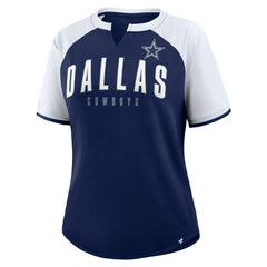 Dallas Cowboys Women's Height Advantage T-Shirt Navy/White - Fanatics
