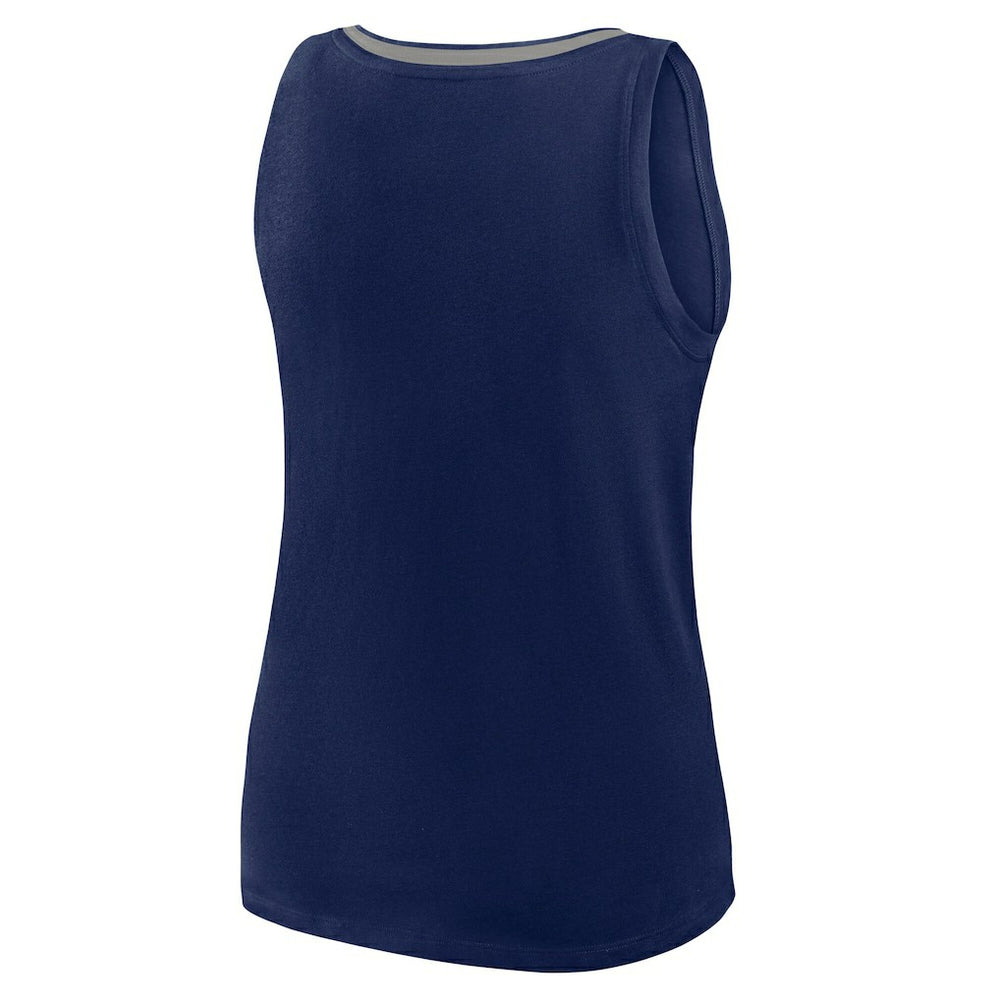 Dallas Cowboys Logo Athletic Women's Stellar Win V-Neck Tank Top Navy - NFL
