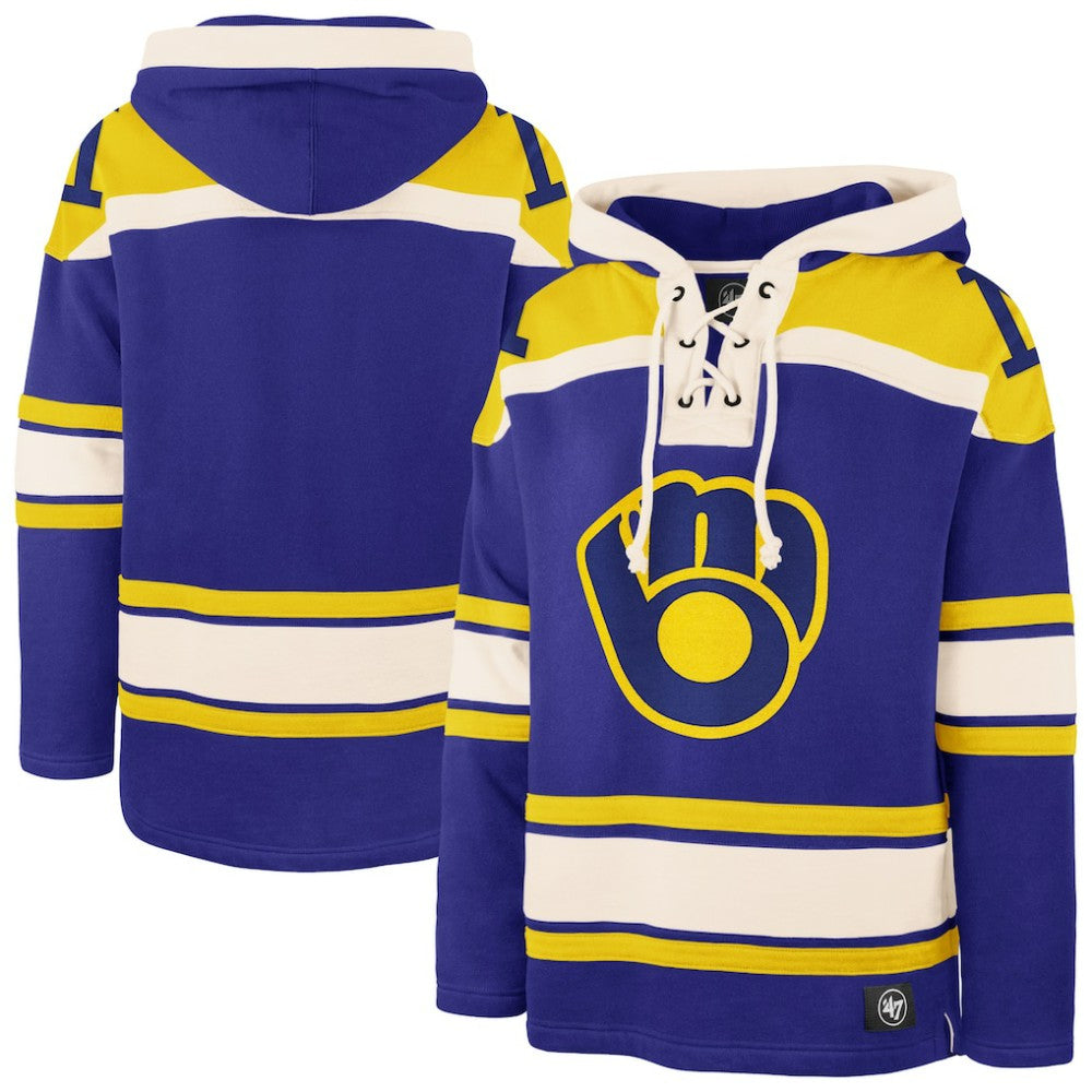 Milwaukee Brewers '47 Superior Lacer Pullover Hoodie Clearance