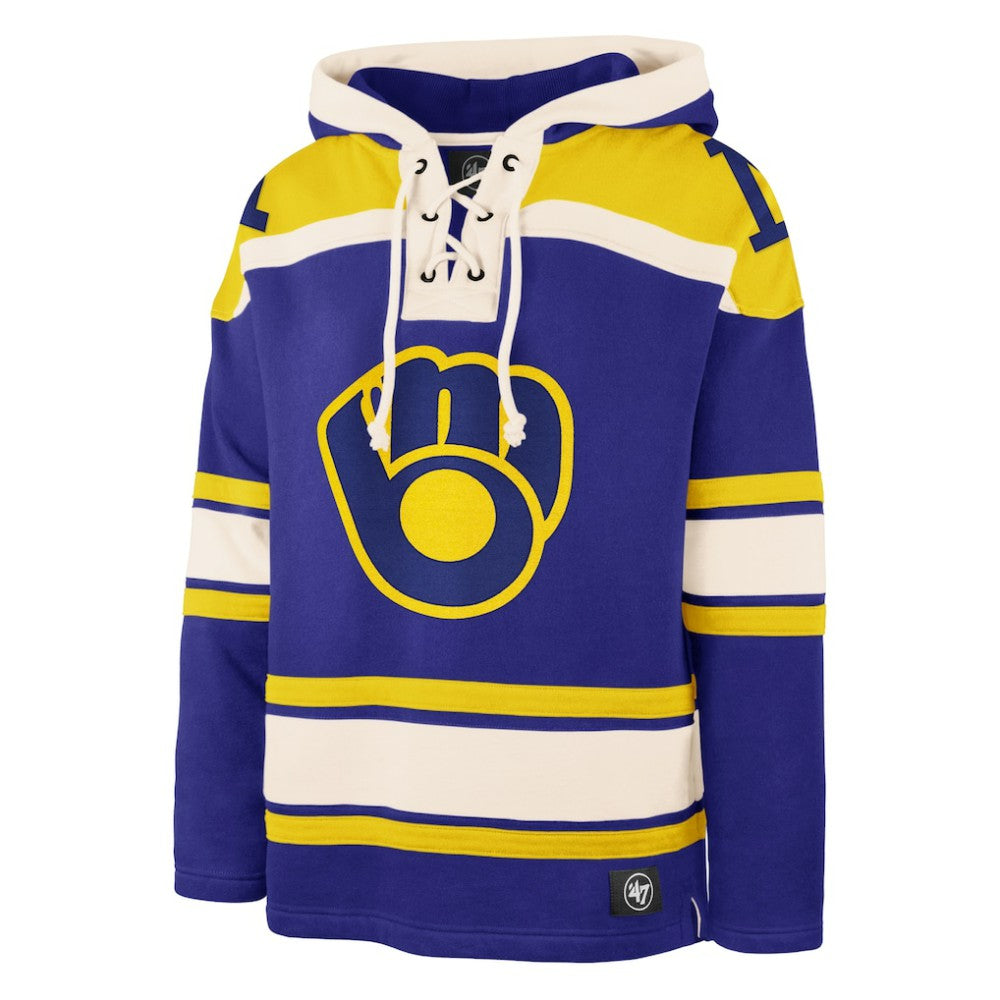 Milwaukee Brewers '47 Superior Lacer Pullover Hoodie Clearance