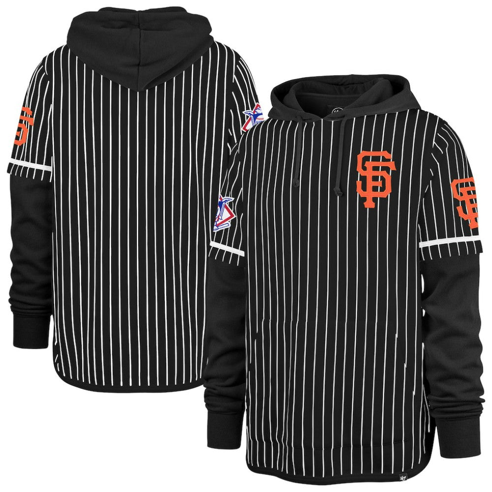 San Francisco Giants '47 Pinstripe Double Header Pullover Hoodie for sale