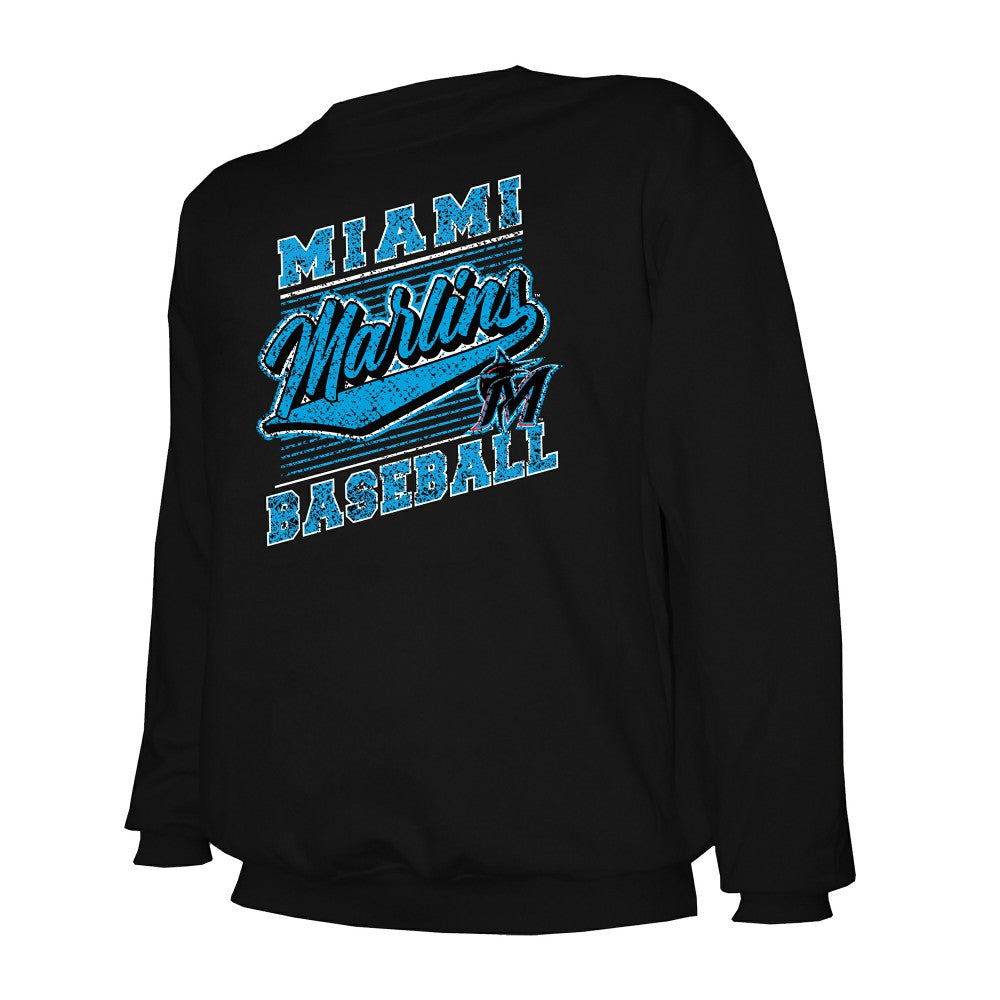 Miami Marlins Stitches Lightweight Crew Sweatshirt Sale