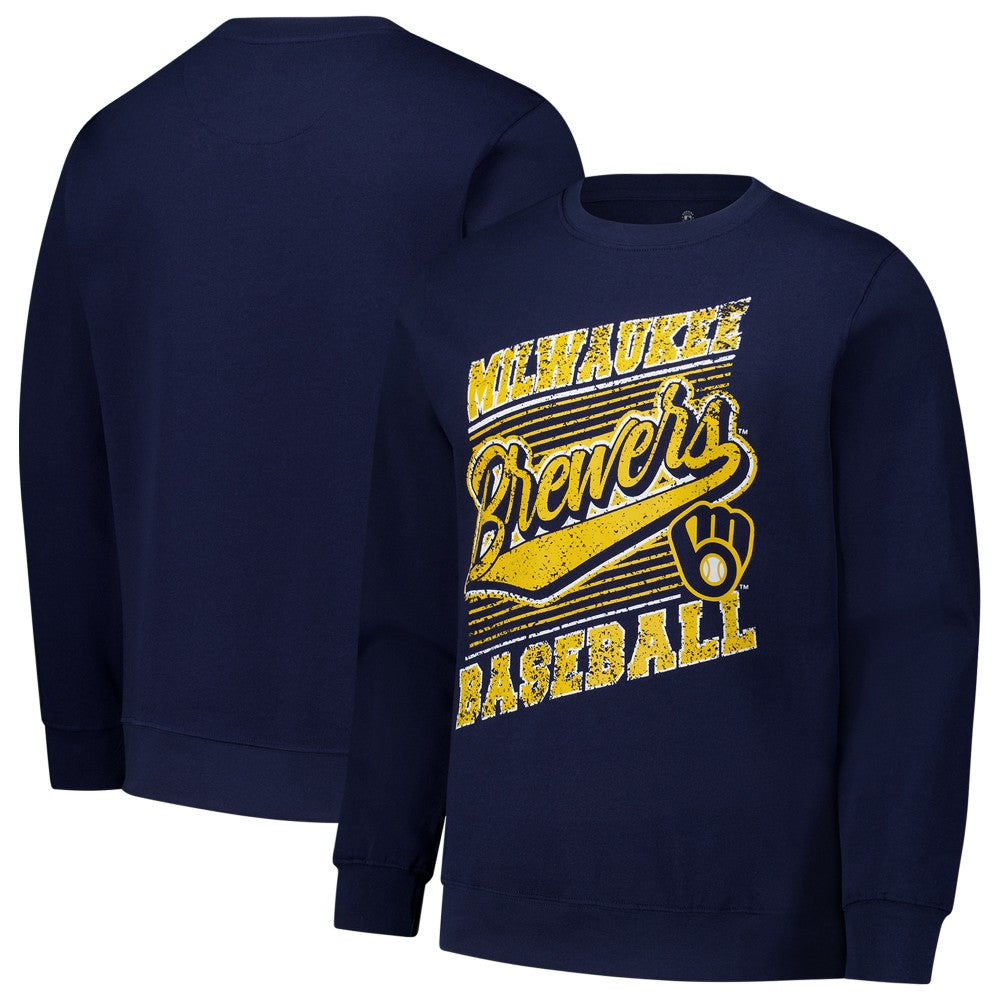 Milwaukee Brewers Stitches Lightweight Crew Sweatshirt discount