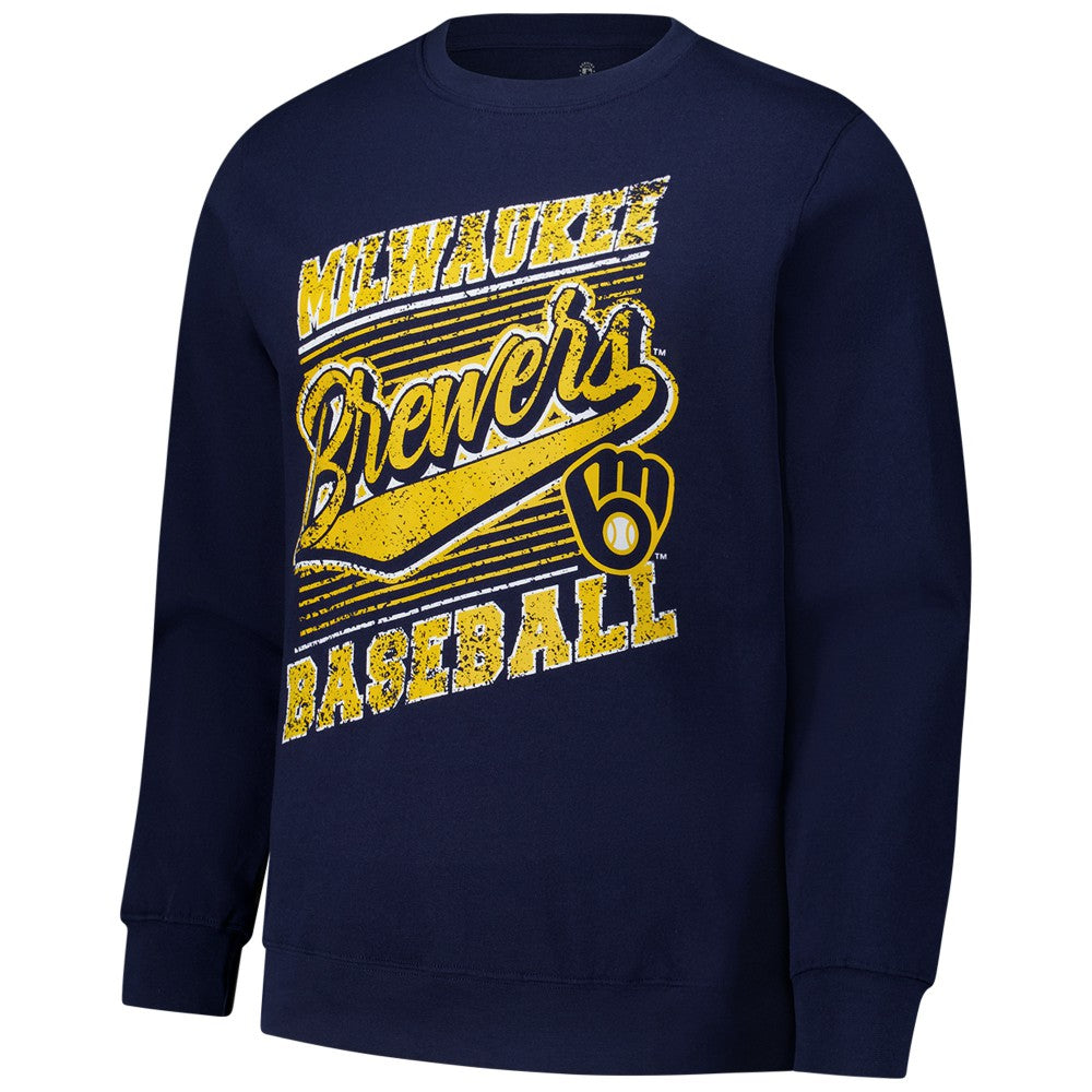Milwaukee Brewers Stitches Lightweight Crew Sweatshirt discount