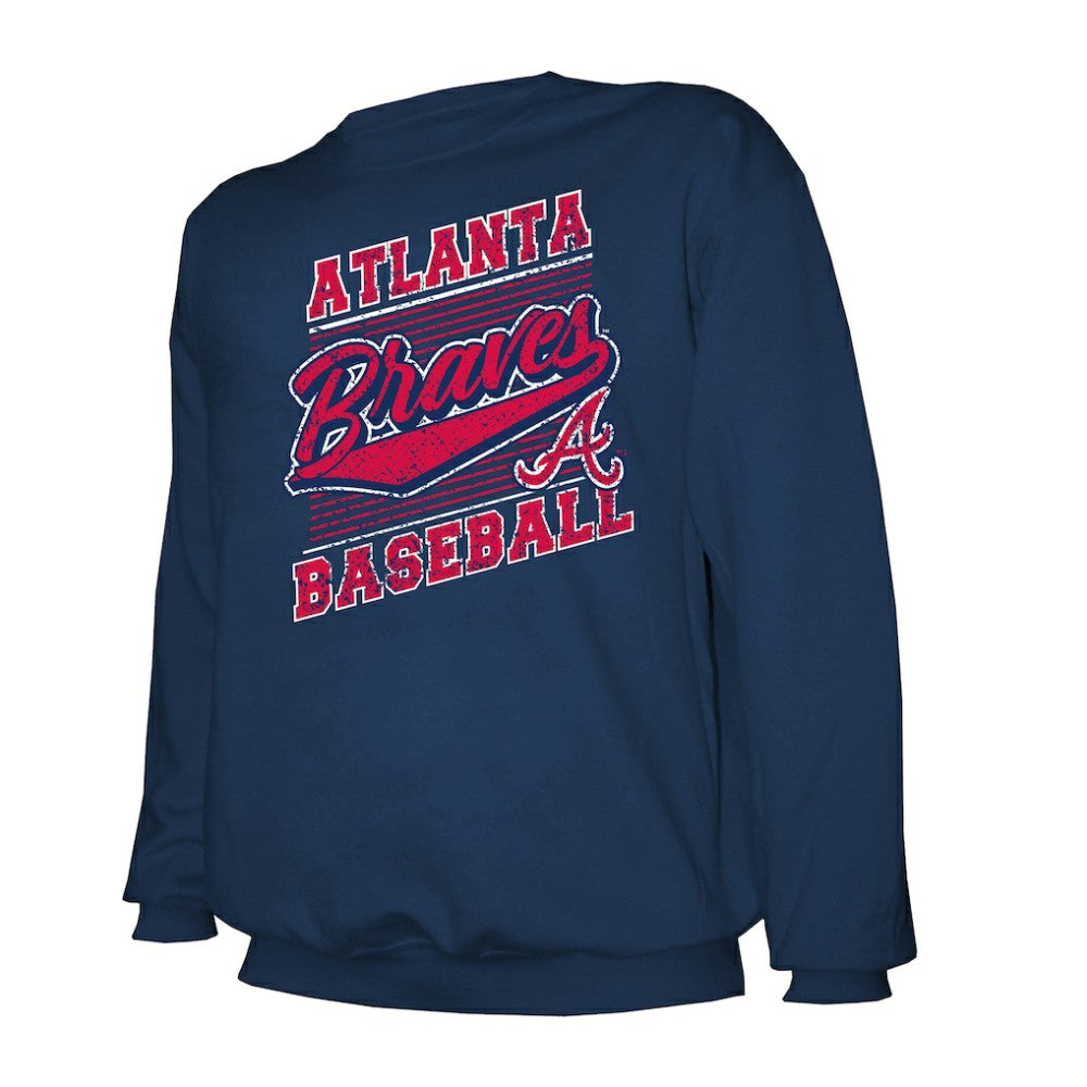 Atlanta Braves Stitches Lightweight Crew Sweatshirt Near Me