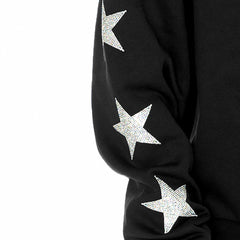 Tampa Bay Buccaneers Gameday Couture Women's Rhinestone Star Sleeve Settle the Score Oversized Tri-Blend Pullover Black - NFL