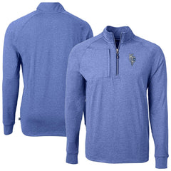 Kansas City Royals Cutter & Buck Adapt Eco Knit Heather Quarter-Zip Pullover Top for sale