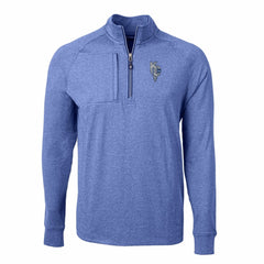 Kansas City Royals Cutter & Buck Adapt Eco Knit Heather Quarter-Zip Pullover Top for sale