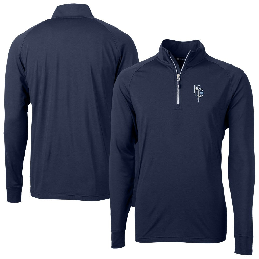 Kansas City Royals Cutter & Buck Adapt Eco Knit Stretch Recycled Quarter-Zip Pullover Top Sale