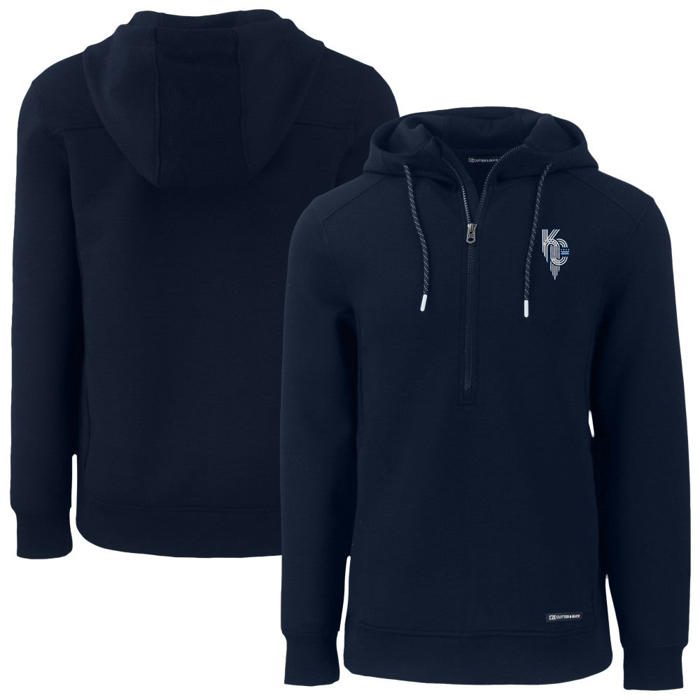 Kansas City Royals Cutter & Buck Roam Eco Recycled Half-Zip Pullover Hoodie discount