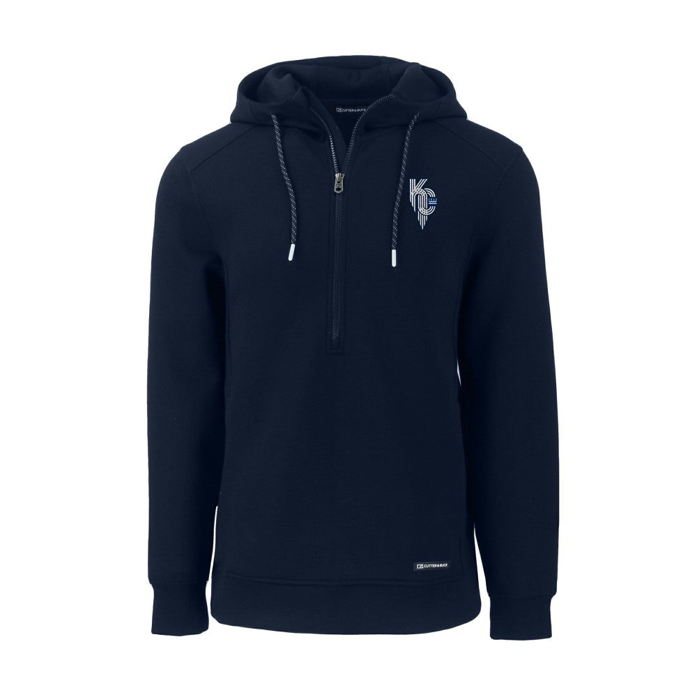 Kansas City Royals Cutter & Buck Roam Eco Recycled Half-Zip Pullover Hoodie discount