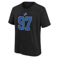 Aidan Hutchinson Detroit Lions Player Name & Number T-Shirt Black - Nike