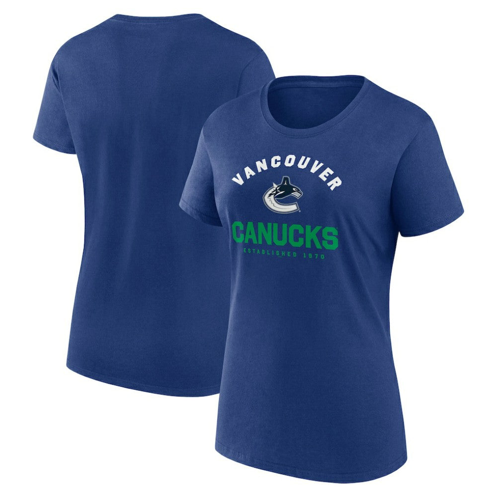 Vancouver Canucks - Logo Athletic Women's Unrivaled T-Shirt Blue