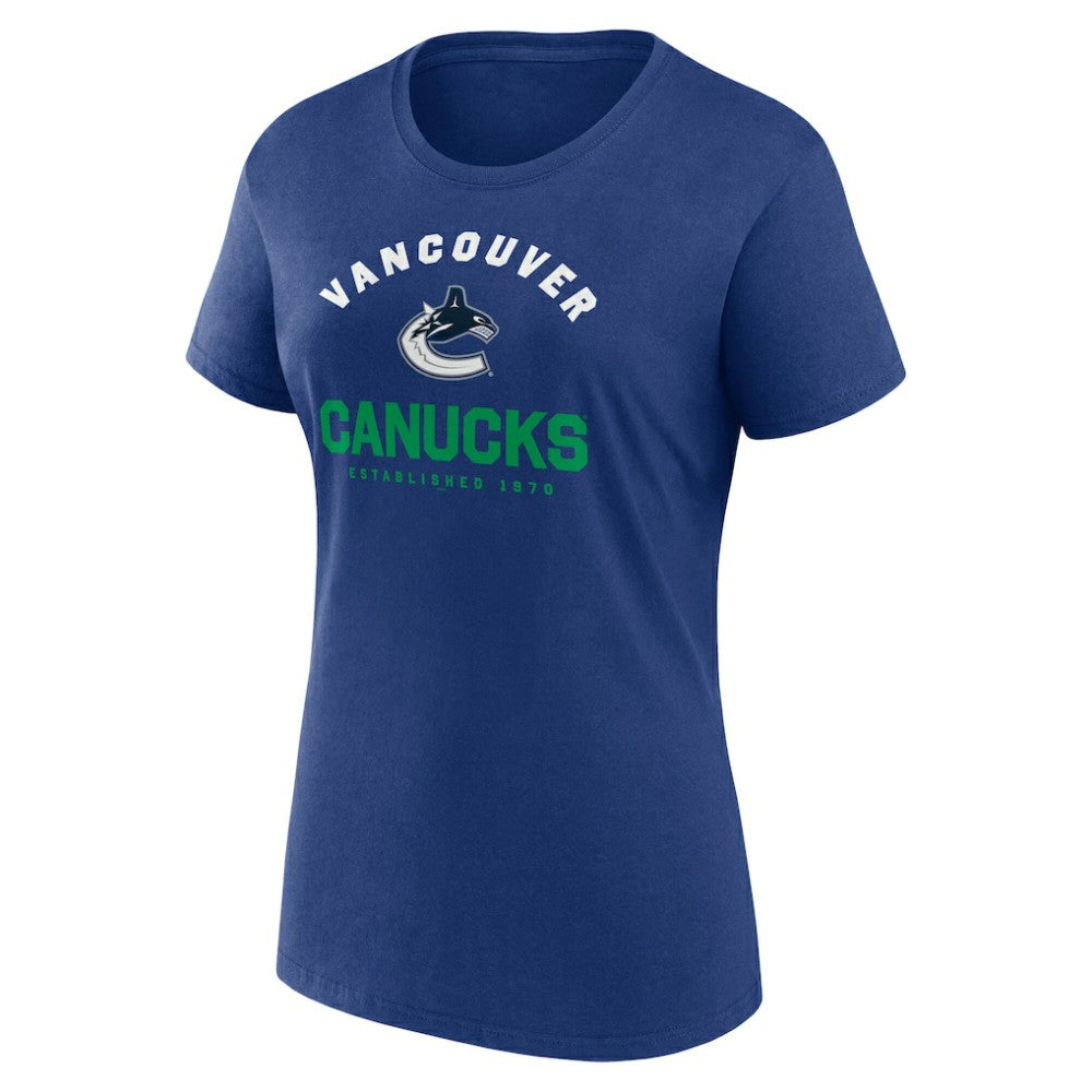 Vancouver Canucks - Logo Athletic Women's Unrivaled T-Shirt Blue