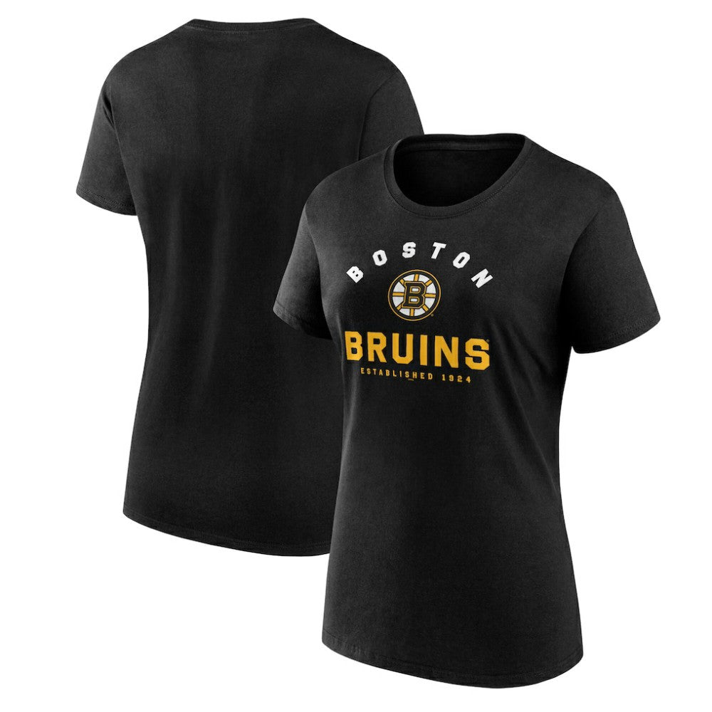 Boston Bruins Logo Athletic Women's Unrivaled T-Shirt Black