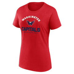 Washington Capitals Logo Athletic Women's Unrivaled T-Shirt Red