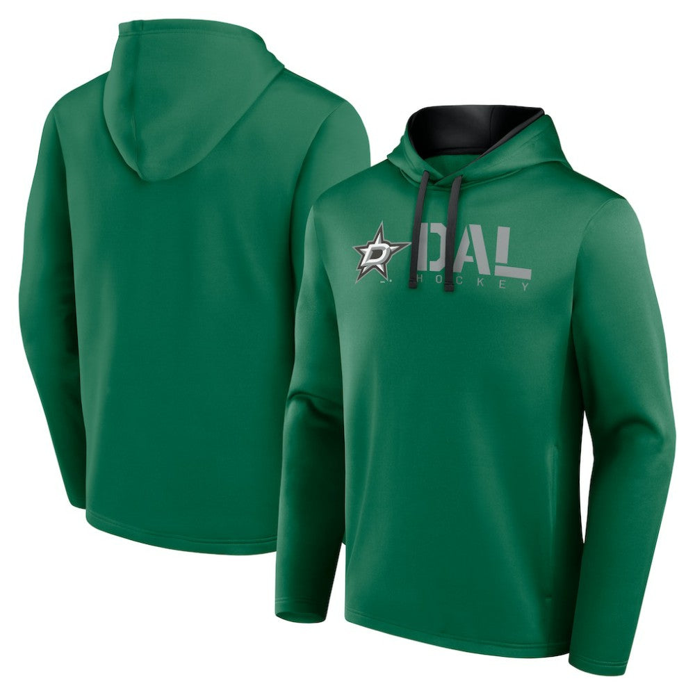 Dallas Stars - Logo Athletic Head Start Pullover Hoodie Kelly Green