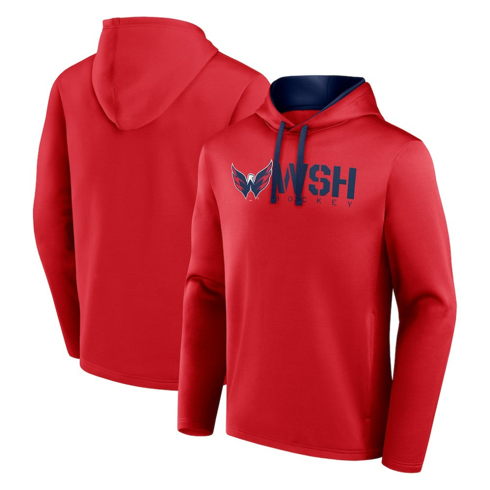 Washington Capitals Logo Athletic Head Start Pullover Hoodie Red