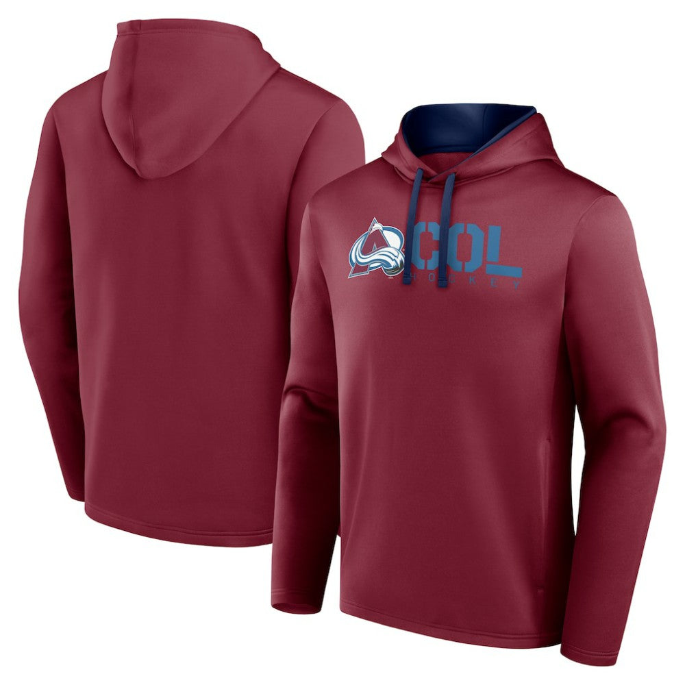 Colorado Avalanche - Logo Athletic Head Start Pullover Hoodie Burgundy