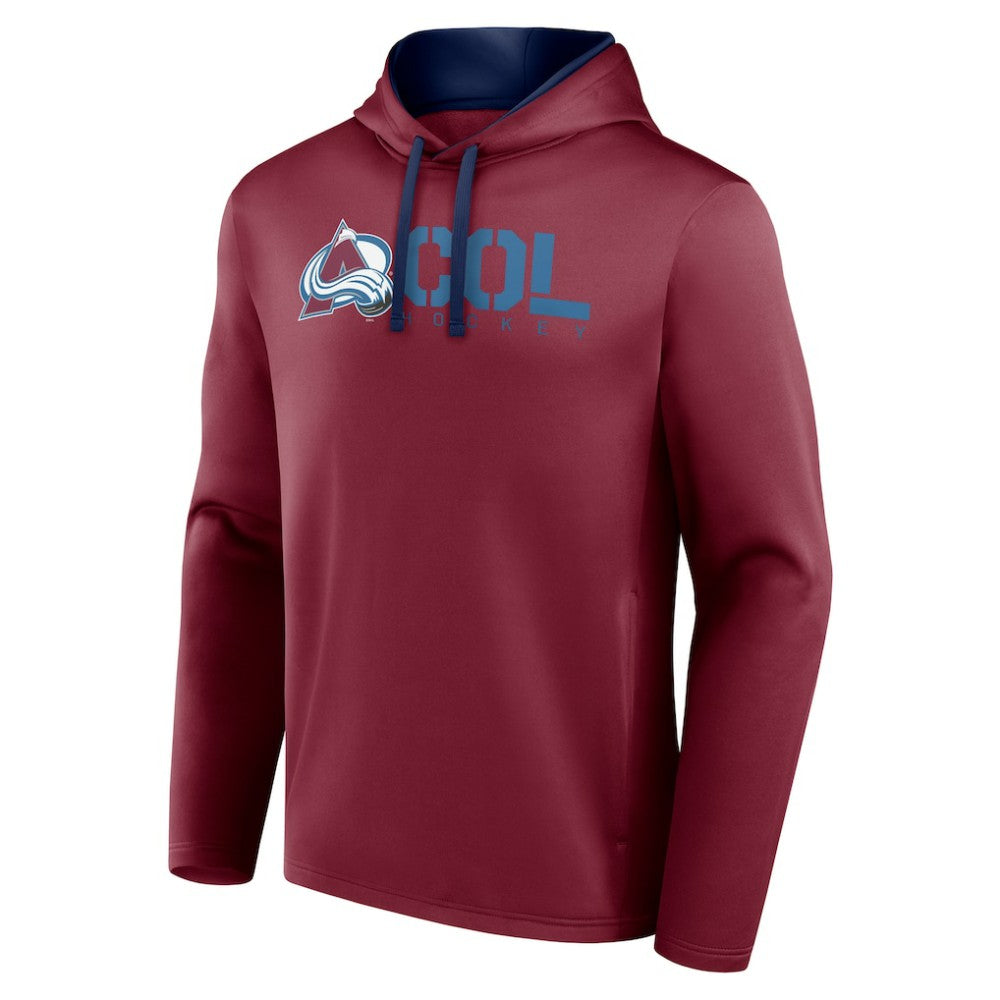 Colorado Avalanche - Logo Athletic Head Start Pullover Hoodie Burgundy