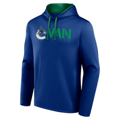 Vancouver Canucks - Logo Athletic Head Start Pullover Hoodie Blue