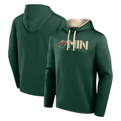 Minnesota Wild - Logo Athletic Head Start Pullover Hoodie Green