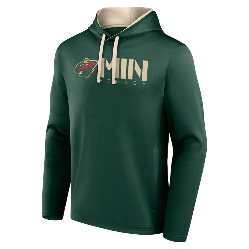 Minnesota Wild - Logo Athletic Head Start Pullover Hoodie Green