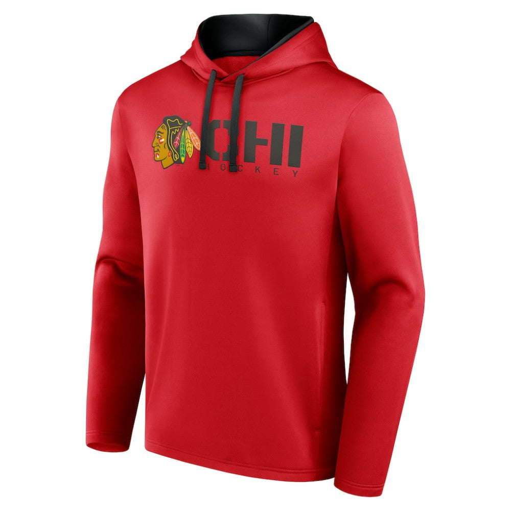 Chicago Blackhawks Logo Athletic Head Start Pullover Hoodie Red